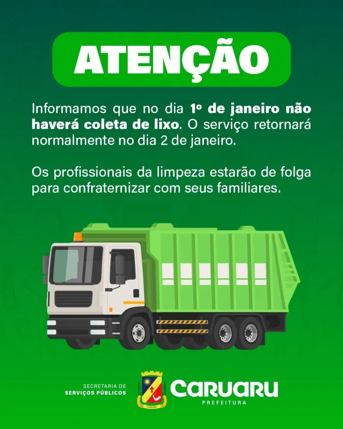 Coleta de Lixo em Caruaru: Alterações para o Fim de Ano Coleta de Lixo em Caruaru: Alterações para o Fim de Ano