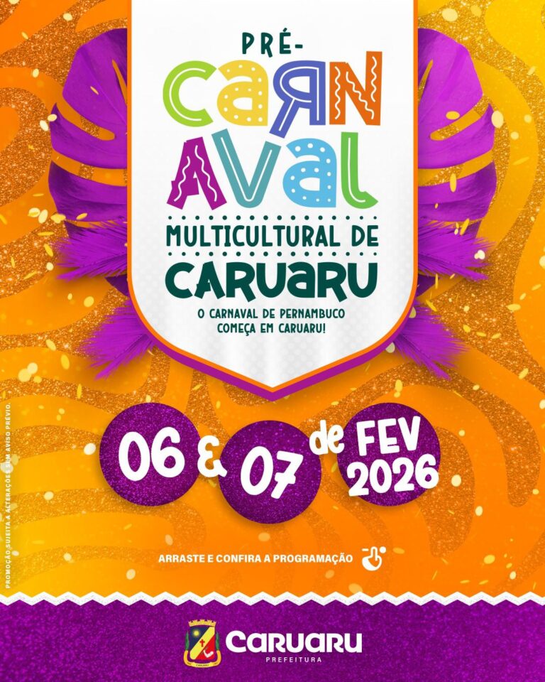 Pré-Carnaval Multicultural 2026 em Caruaru: Confira a Programação Completa