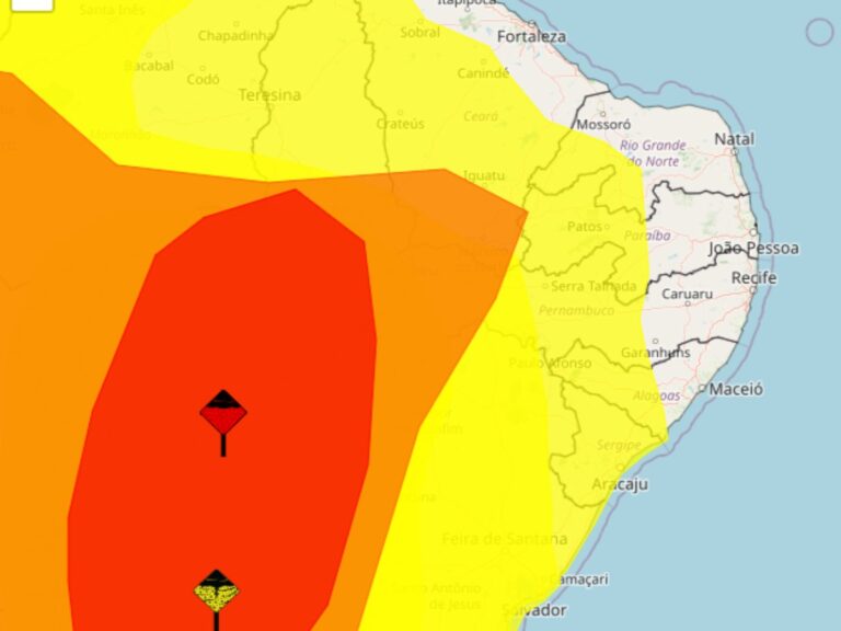 Alerta de Chuvas Intensas: Inmet Notifica 44 Cidades no Interior de Pernambuco