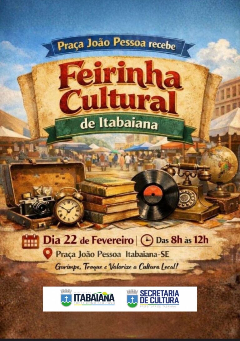 Feirinha Cultural de Itabaiana: Celebração de Arte e Tradição Acontece Neste Domingo