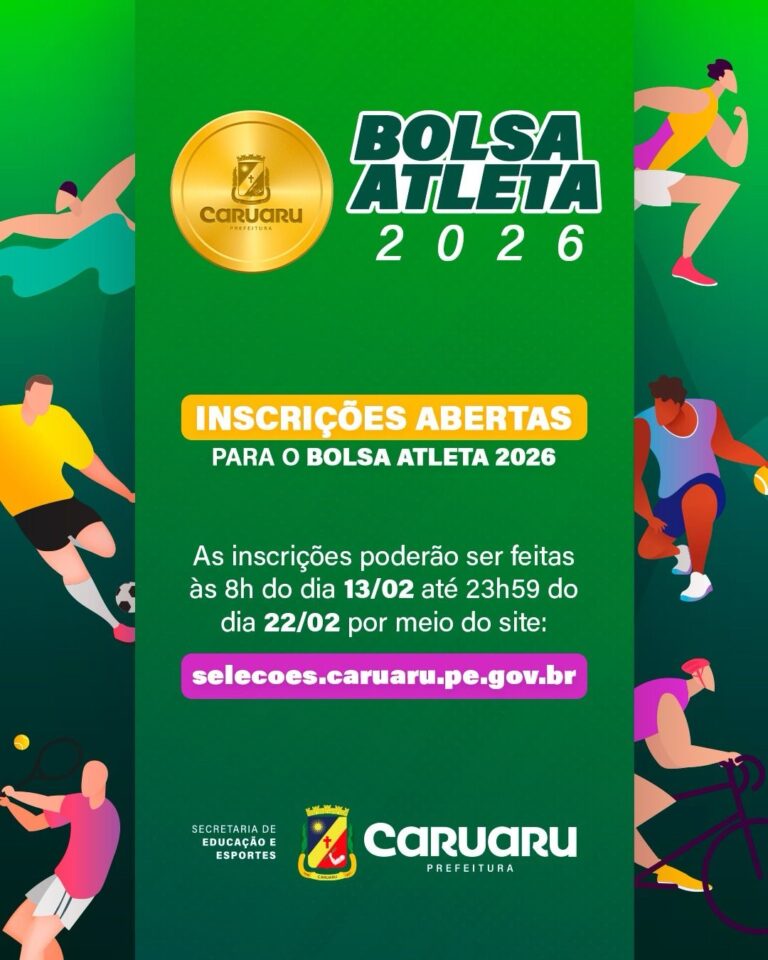 Inscrições Abertas para o Programa Bolsa Atleta 2026 em Caruaru