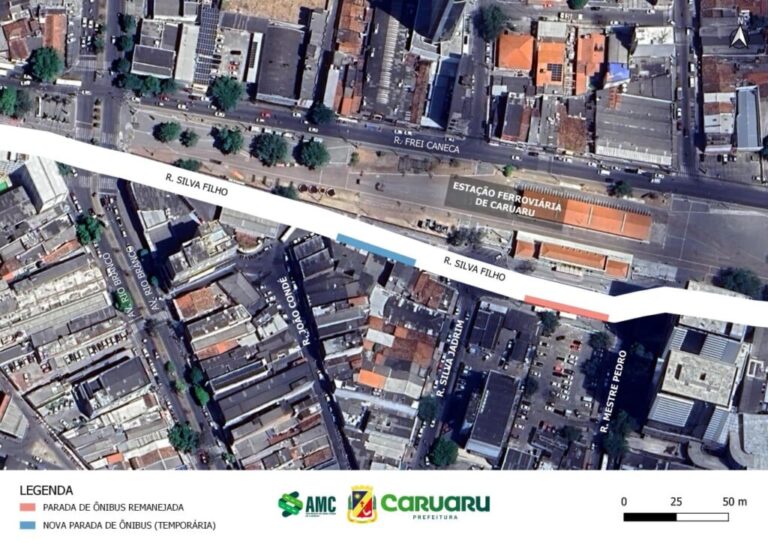 Mudança Temporária no Ponto de Ônibus da Estação Ferroviária em Caruaru