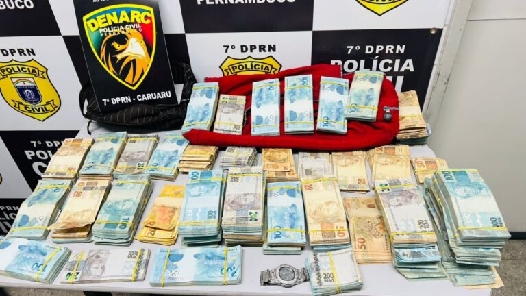 Operação Policial Resulta em Prisão e Apreensão de R$ 495 mil no Agreste de PE