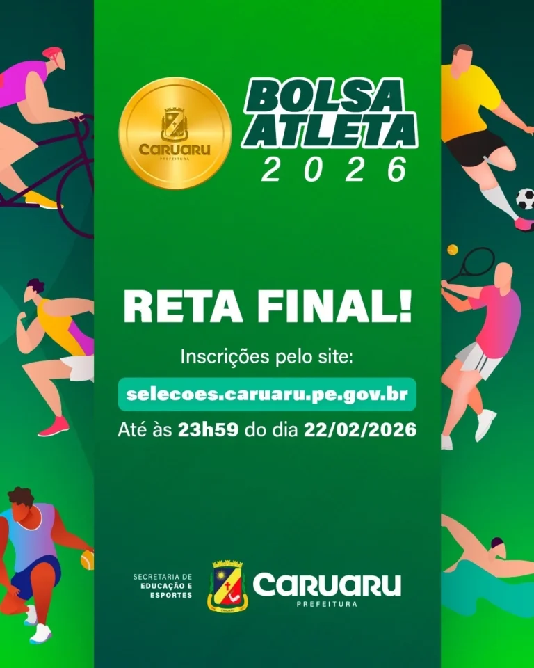 Últimos Dias para Inscrição no Bolsa Atleta 2026 em Caruaru: Não Perca essa Oportunidade!