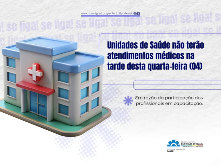 Atendimentos Médicos Suspensos em São Miguel do Iguaçu na Tarde de Quarta-Feira