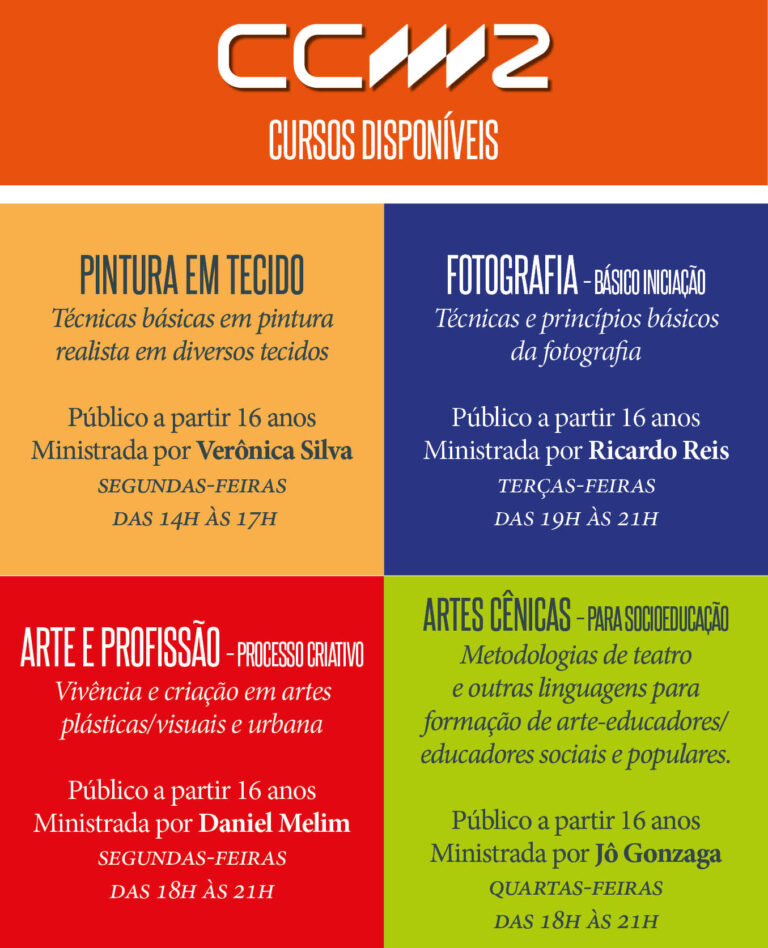 Cultura é Direito: Inscrições do CCM² Prorrogadas até 16 de Março