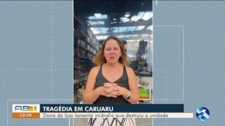 Incêndio em Caruaru Destrói Loja e Deixa Proprietária em Luto
