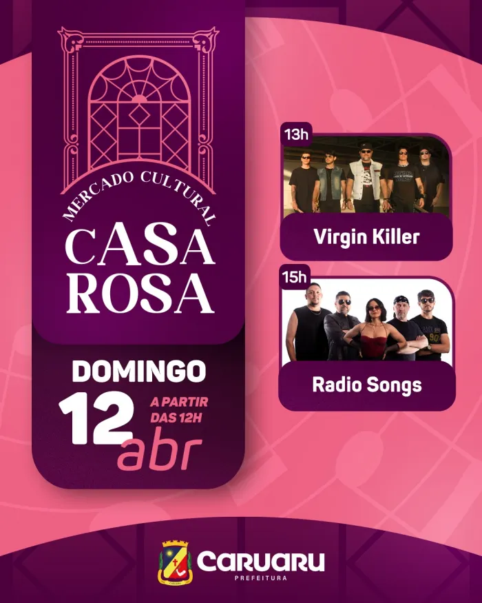 Mercado Cultural Casa Rosa: Forró e Rock Unem-se Neste Fim de Semana Mercado Cultural Casa Rosa: Forró e Rock Unem-se Neste Fim de Semana