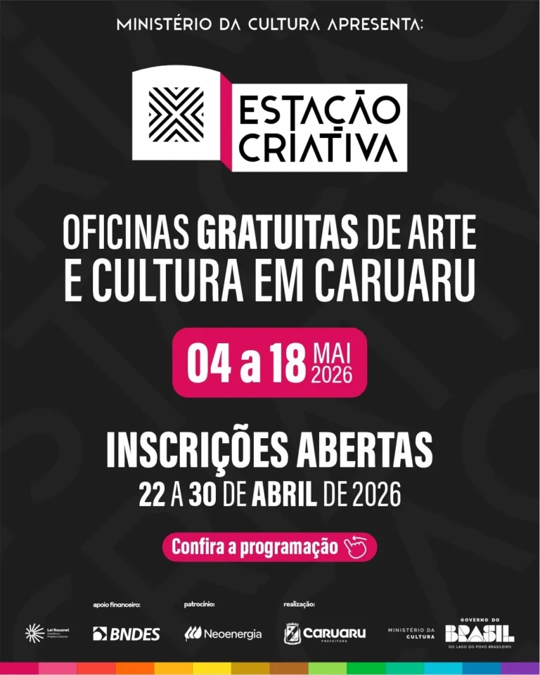 Oficinas Gratuitas de Arte e Cultura em Caruaru: Inscrições Abertas!