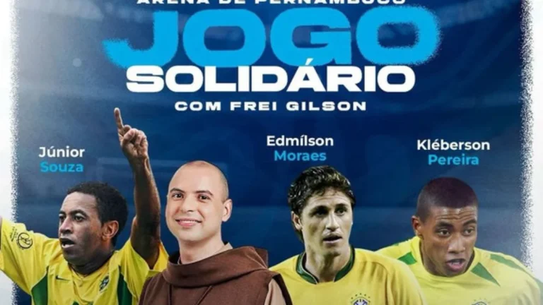 Frei Gilson reúne craques da Seleção Brasileira em jogo beneficente na Arena de Pernambuco